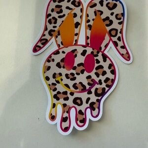 Animal leopard print bunny ears card stock car freshie